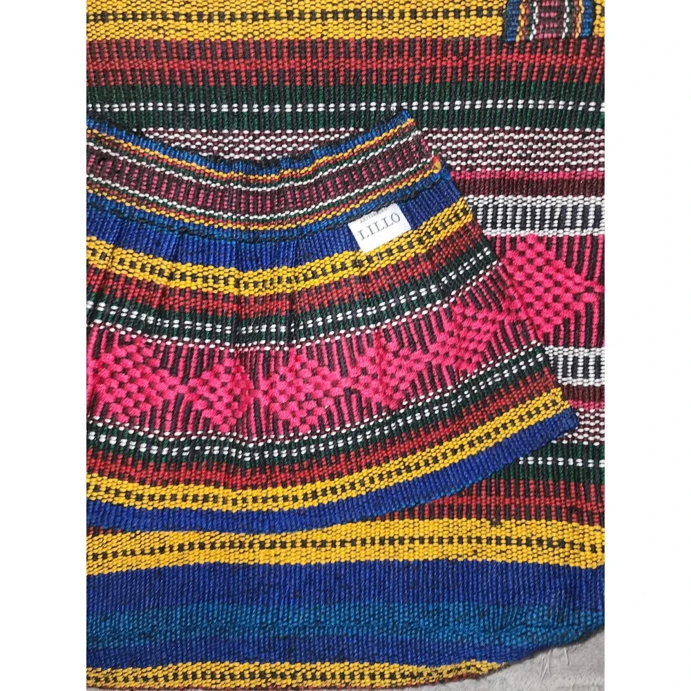 Vintage Lillo Woven Tote Multi-Color Artesanias Shoulder‎ Bag